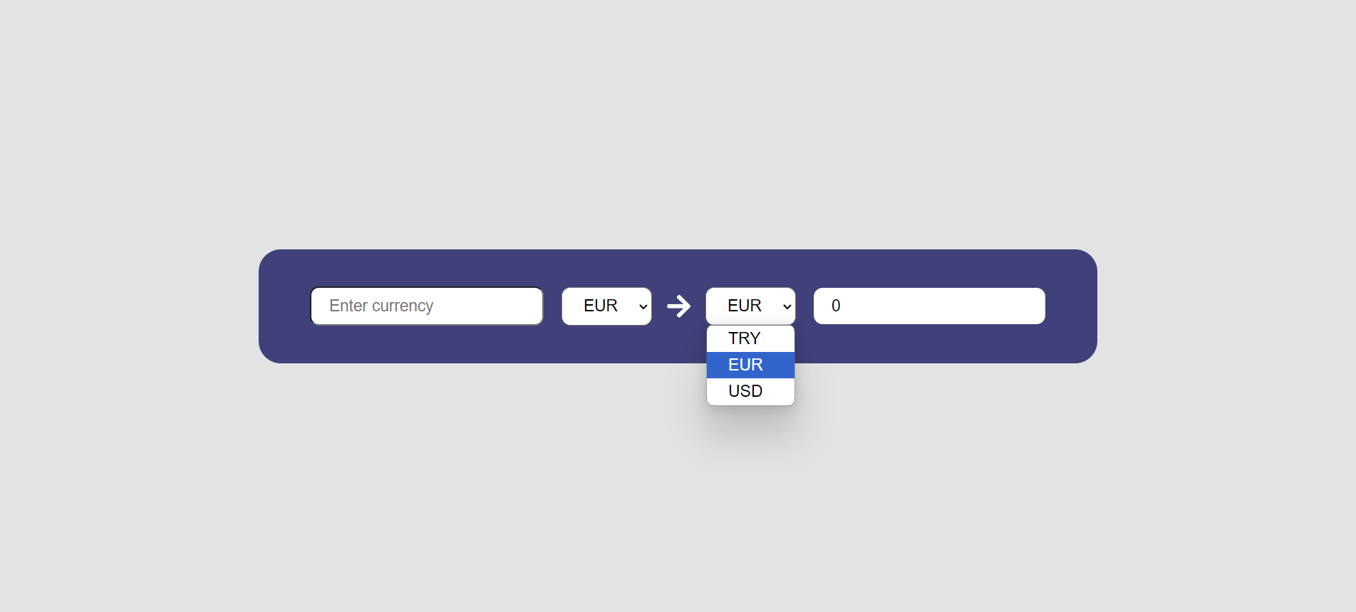 React Valyuta Tətbiqi
